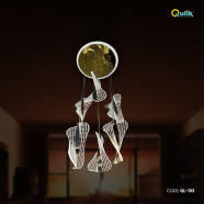Qulik Modern Twisted Cascading Chandelier With Hanging Pendant Lights image