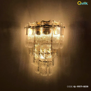Qulik Modern Wall Lamp Basket Gold Plated Crystal Wall Appliques image