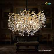 Qulik Opulence Drop Luxury Decorative Chandelier Electroplated Ceiling Lights image