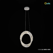 Qulik twisted circular ring Luxury LED Crystal Chandelier Pendant Light image