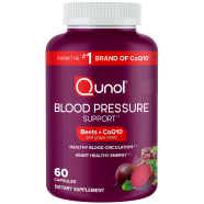 Qunol Blood Pressure Support Beets Plus CoQ10 Plus Grape Seed Extract Beet Root - 60 Capsules -523305470 image