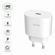 RABA 30W Type-C PD Charger (Type-C To Type-C) image