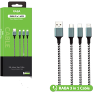 RABA 3 in 1 Fast Charging Cable image