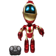 RC Robot Remote Control Rechargeable Ironman Figure Robot Toy 4 Function Electric Superhero Robot with Music Dance Light - 2028-86B