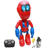 RC Robot Remote Control Rechargeable Spiderman Figure Cabe Robot Toy 4 Function Electric Robot with Music Dance Light - 2028-88B