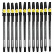 RED LEAF 747 Black BALL PEN Extra Fine 0.7mm Dx Hard Crystal 12 pcs image