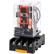 RELAY With BASE 10A 220V AC Electromagnetic Relay With 8 Pin Base Terminal Coil Voltage AC 220V image