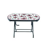 RFL Dining Table 4 Seat Semi Oval S/L Print Pink-Black image
