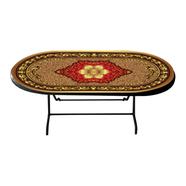 RFL Dining Table 6 Seat Family S/L Print Steel Pro-Bk image