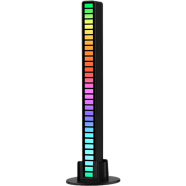 RGB LED Music Rhythm Visualizer Bar Smart App Voice Control Colorful Ambient Light Black Charging image