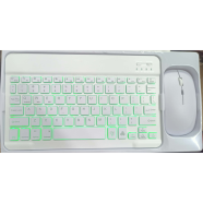 RGB Wireless Keyboard And Mouse Set - Compact Rechargeable Bluetooth for iPad, Android, iOS And Windows any colour image