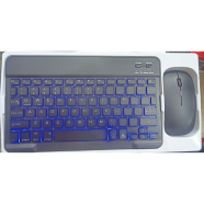 RGB Wireless Keyboard And Mouse Set - Compact Rechargeable Bluetooth for iPad, Android, iOS And Windows any colour image
