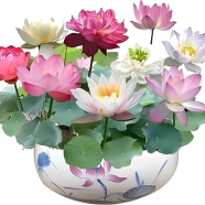 Rainbow / Colourful Lotus Seeds - 5 Pcs image