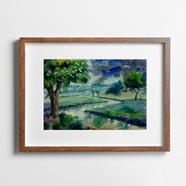 Rainy day Watercolor - (27x20)inches image