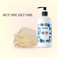 Rajkonna Carrot Seed Oil And Almond Milk Shower Gel And Loofah 330ml Buy 1 Get 1 image