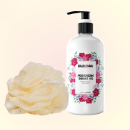 Rajkonna Rose Extract And Organ Oil Shower Gel And Loofah 330ml Buy 1 Get 1 image