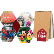 Random Design Buy1 46 - Pcs Drawing Art Set in Paper Card Box for Kids-A Get 1 Handmade Drawing Pad Free - Buy 1 Get 1 Free