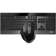 Rapoo 9900M Multi-Mode Wireless Keyboard And Mouse Combo- Black