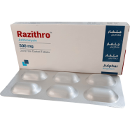 Razithro 500 mg Tablet 10's Strip image