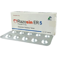 Razosin ER 5 mg Tablet (Extended Release) 10's Strip image