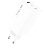 Recci RC110E GaN Technology QC3.0 Fast Charging Adapter 100W Type-C PD and USB-A image