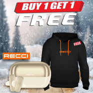 Recci W83 Excellence Wireless Earbuds hi-fi Earphone (Buy 1 Get 1 Recci Hoddie Balck FREE) image