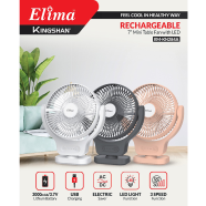Rechargeable EM-KN284A AC/DC 7 Inch Mini Table Fan With LED image