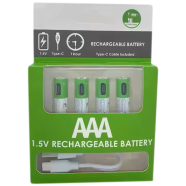 Rechargeable Lithium Battery Type AAA 4 Pcs In 1 Card image