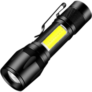 Rechargeable Portable Stylish Mini Telescopic Zoom Flash Light Xpe Plus Cob image