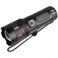 Rechargeable Tactical LED Flashlight – High Lumen Waterproof Zoomable Torch image