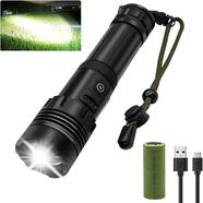 Rechargeable Zoom LED Flashlight USB Torch Light image