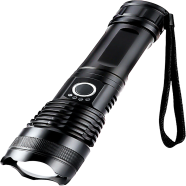 Rechargeable Zoom Led Flashlight Usb Torch Light With Battery image