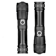 Rechargeable Zoom Led Flashlight Usb Torch Light image