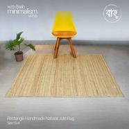 Rectangle Handmade Natural Jute Rug 5x4 Feet image