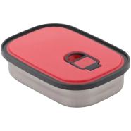 Rectangle Stainless Steel Food Container Lunch Box Tiffin Box 680 ml- 1 Pcs image