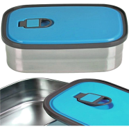 Rectangle Stainless Steel Food Container Lunch Box Tiffin Box 680ml- 1 pcs