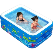 Rectangular Quick Set Inflatable Pool With Electric Pumper Above Ground Swimming Pool -130Cm (Any Colour). image