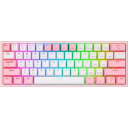 REDRAGON K616 RGB FIZZ PRO TRI MODE WHITE PINK MECHANICAL KEYBOARD image