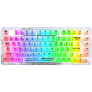 REDRAGON K649 ELF PRO TRI MODE TRANSPARENT WHITE MECHANICAL KEYBOARD image