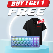 Redragon K656 Garren Pro Tri Mode Purple Switch Mechanical Keyboard (Buy 1 Get 1 Redragon T-Shirt Black FREE) image