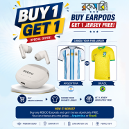 Reeoo Wireless Rx Authentic Pods White (Buy 1 Get 1 World Cup Football Jersey FREE) image