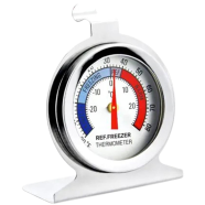 Refrigerator Freezer Thermometer Fridge Refrigeration Temperature Gauge Home Stainless Steel Temp Stand Dial Type -20 to 20°C image
