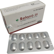Relaxo 25 mg Capsule 10's Strip image