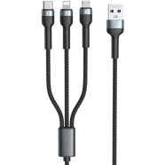 Remax RC-124th 3-in-1 Braided Data Cable image