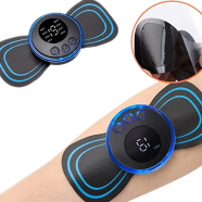 Remote Control Portable Electric Pain Relax Neck Body Massager With USB Charging Cable - 1 Pcs image