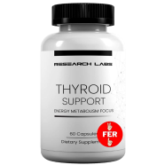 Research Labs Thyroid Support Plus Iodine Supplement - Energy Metabolism Focus - 60 Capsules -523339815 image