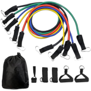Resistance Band Set With Ankle Straps Door Strap And Carrying Bag- 11 Pcs icon