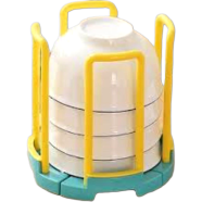 Retractable Desktop Bowl Holder Kitchen Organizer Plastic Drain Water Cup Shelf Cabinet Dishes Storage Rack Plate Storage Tool Bayline image