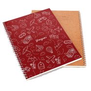 Reverie 200 Page Ruled Demy Spiral Notebook - Youngster (Scarlet) image