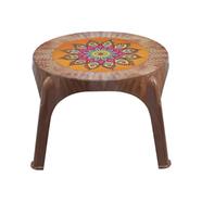 Rfl Caino Round Center Table (Crown) Print-Sandal Wood - 917002
